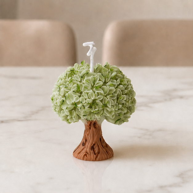 Vela árbol floral verde